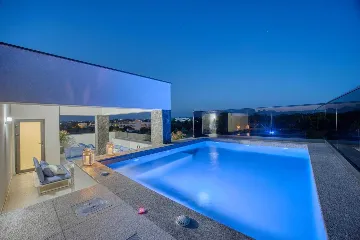 Zaton Villa with Sauna and Two Swimming Pools