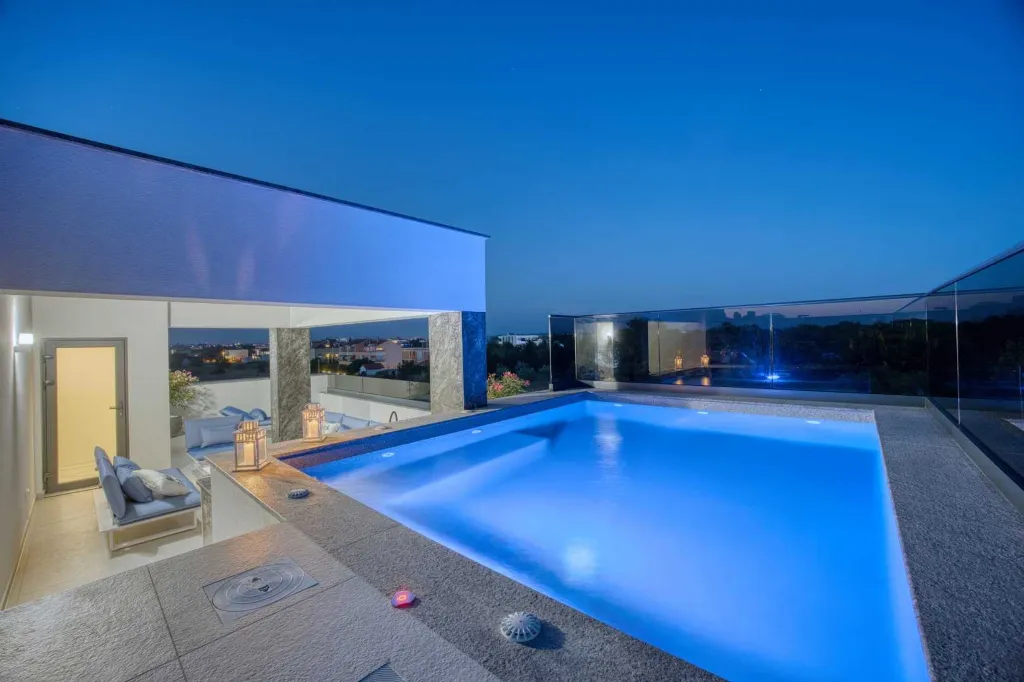 Zaton Villa with Sauna and Two Swimming Pools
