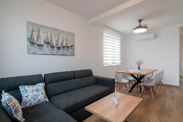 Pag Sea-View Apartment with Balcony for 5 Guests