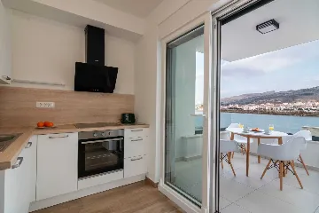 Pag Sea-View Apartment with Balcony for 5 Guests