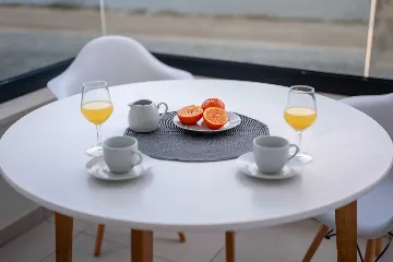 Pag Sea-View Apartment with Balcony for 5 Guests