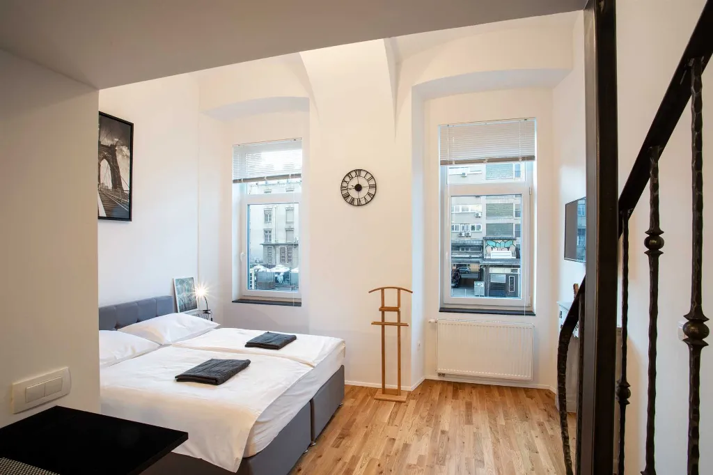 Duplex Studio with Gallery Bedroom in Ljubljana
