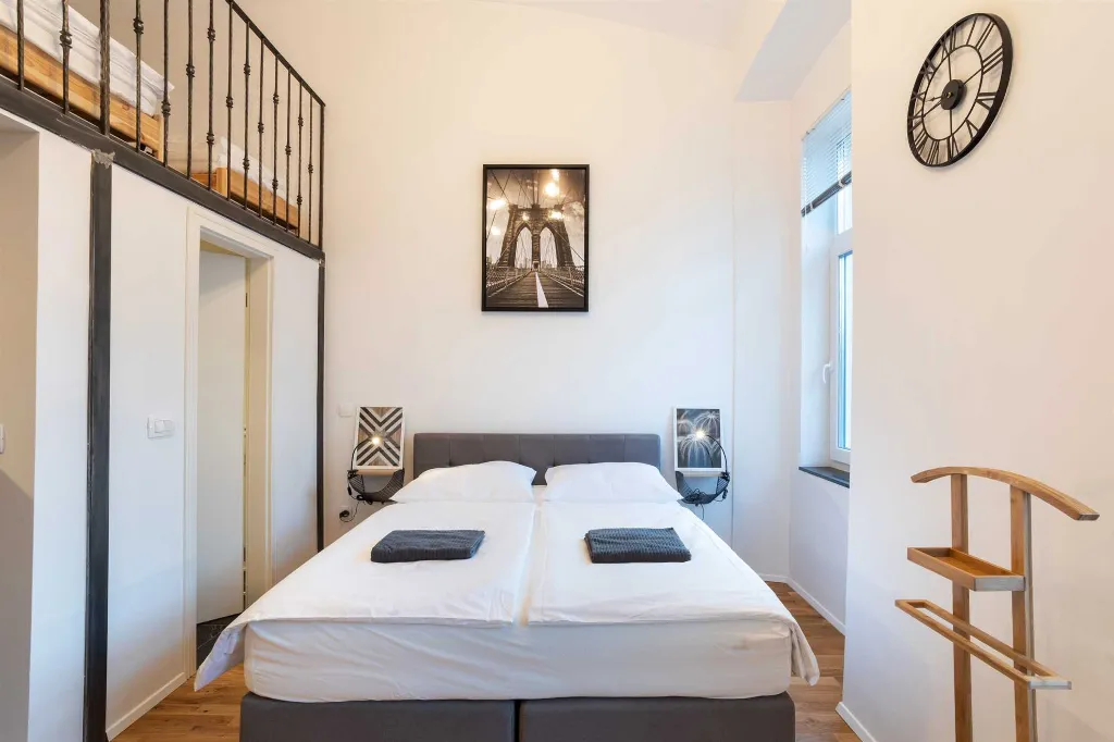 Duplex Studio with Gallery Bedroom in Ljubljana