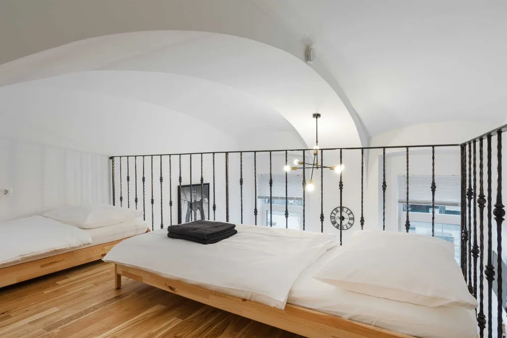 Duplex Studio with Gallery Bedroom in Ljubljana
