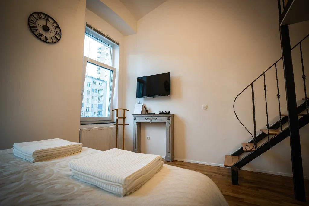 Duplex Studio with Gallery Bedroom in Ljubljana