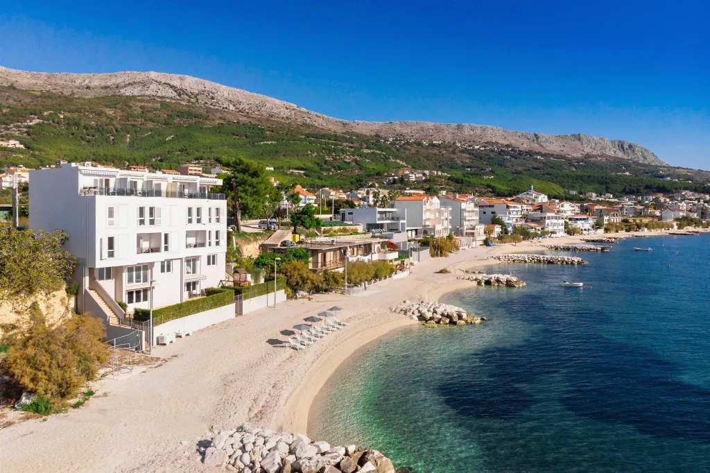 Podstrana Beachfront Apartment with Private Cove