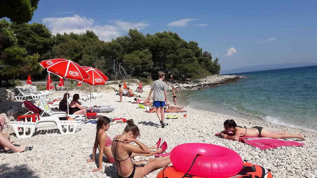 Partial Sea View Studio in Okrug Gornji